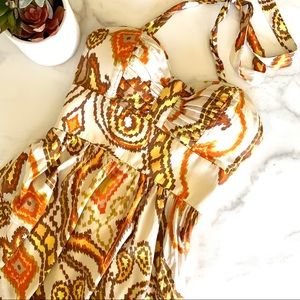 Guess Halter Dress - Fall Tones Print - Sz 2